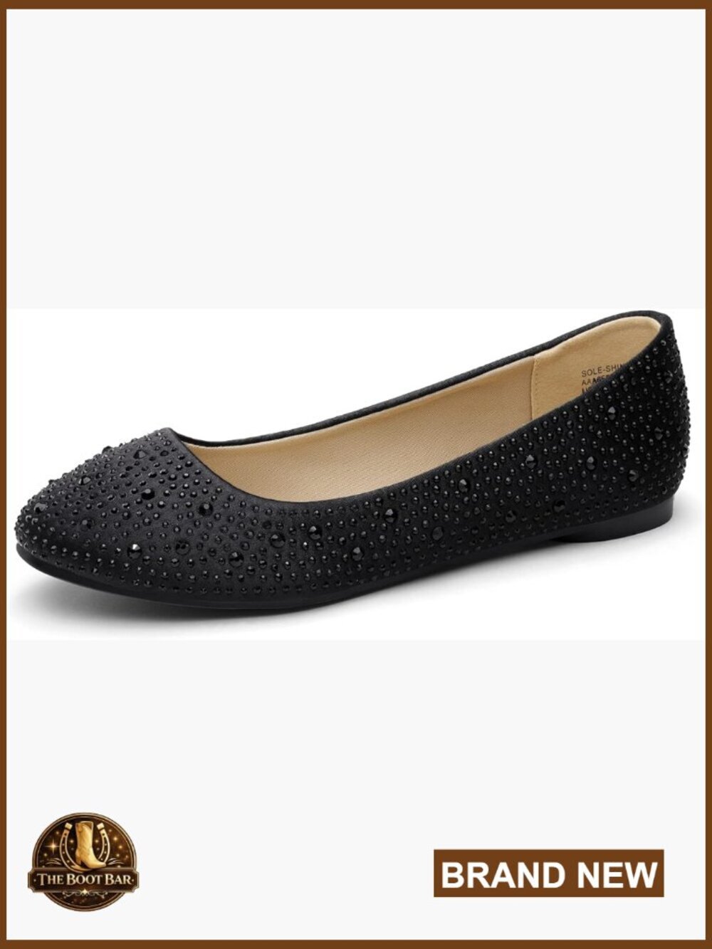 Rhinestone Ballet Flats for Women - Sparkly Dress Shoes